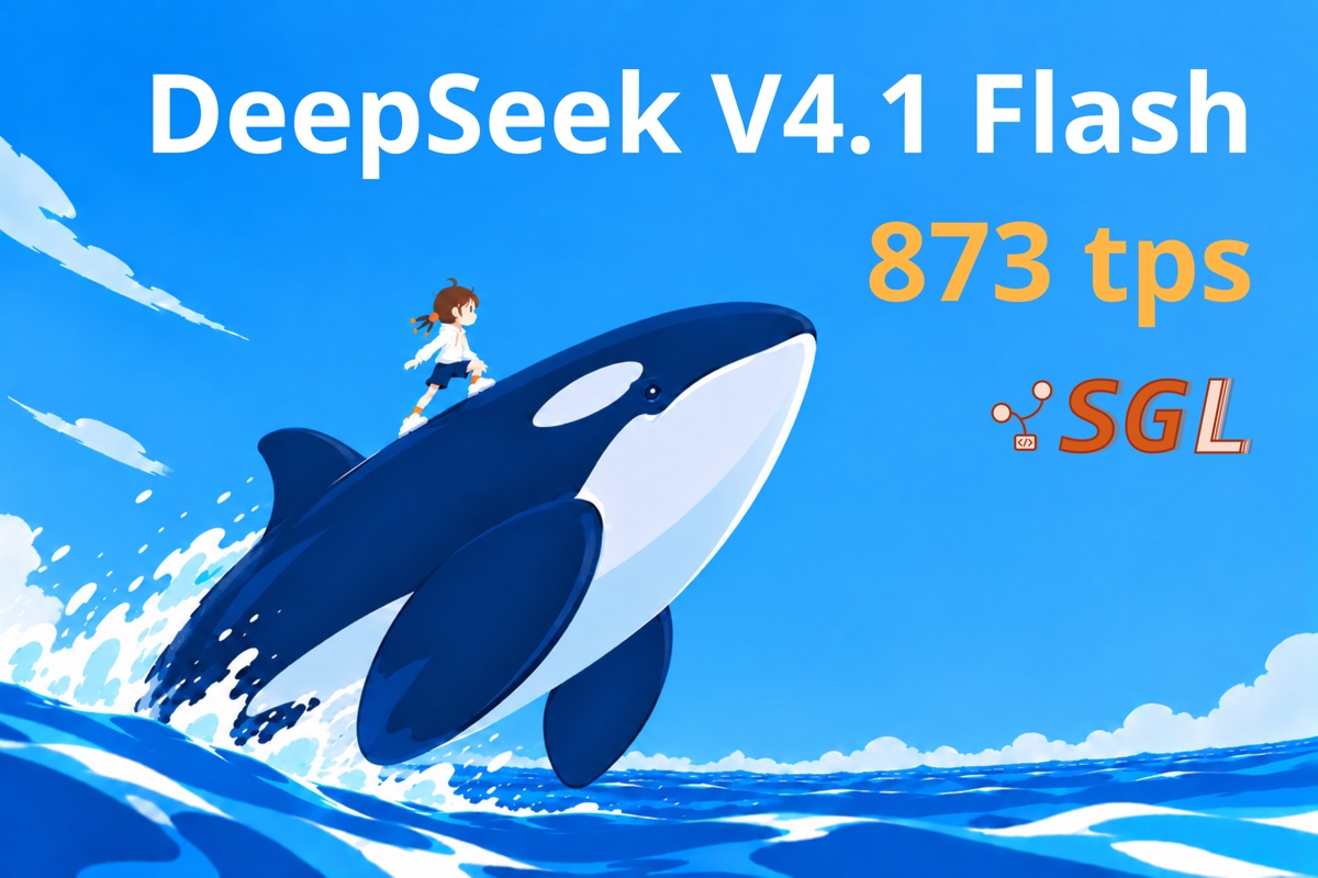 DeepSeek V4.1 Flash on SGLang, 873 tokens per second